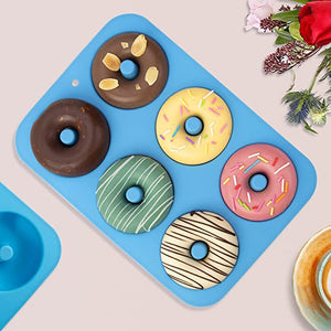 Silikonová forma na donuty - modrá