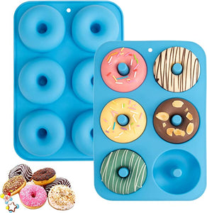 Silikonová forma na donuty - modrá
