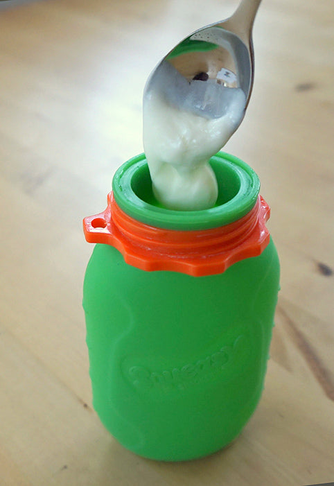 Squeasy Snacker Mini - silikonová kapsička 100ml zelená