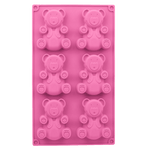 Načíst obrázek do prohlížeče Galerie, Silikonová forma na pečení medvídci růžová
