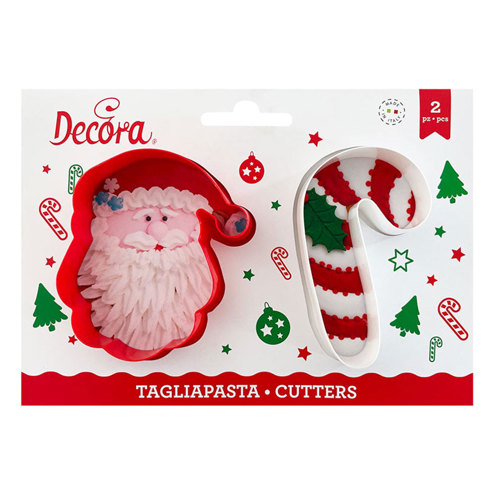 Vykrajovátka - Vánoce Santa a cukrová hůlka