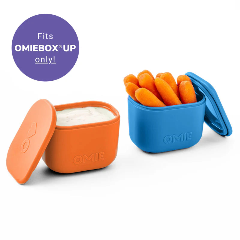 OmieDip pro OmieUP - sada 2 silikonových dóziček - oranžová a modrá