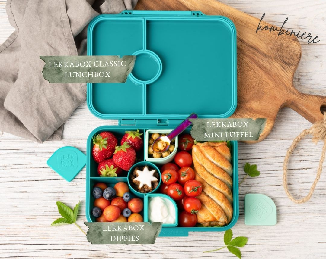 Lekkabox Classic se 4 odděleními - petrolejová