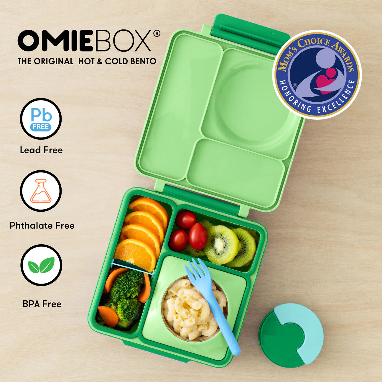 OmieBox hot & cold - Lunchbox s vyjímatelnou termonádobou Jablko