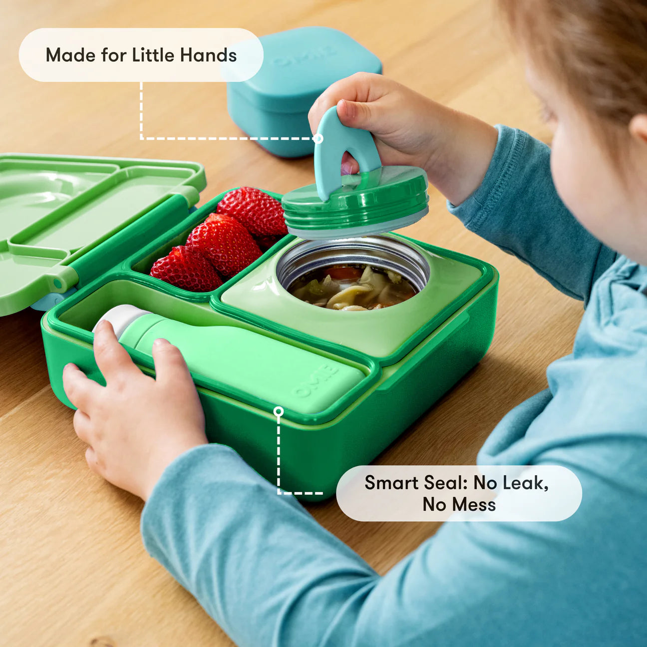 OmieBox hot & cold - Lunchbox s vyjímatelnou termonádobou Jablko