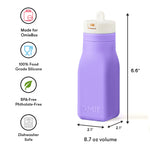 Načíst obrázek do prohlížeče Galerie, OmieBottle 260ml - silikonová láhev do OmieBoxu s brčkem - fialová
