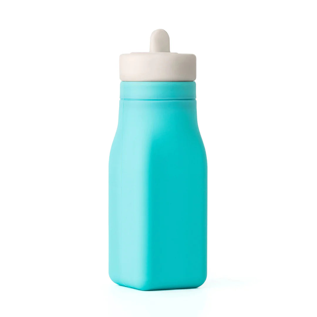 OmieBottle 260ml - silikonová láhev do OmieBoxu s brčkem - tyrkys