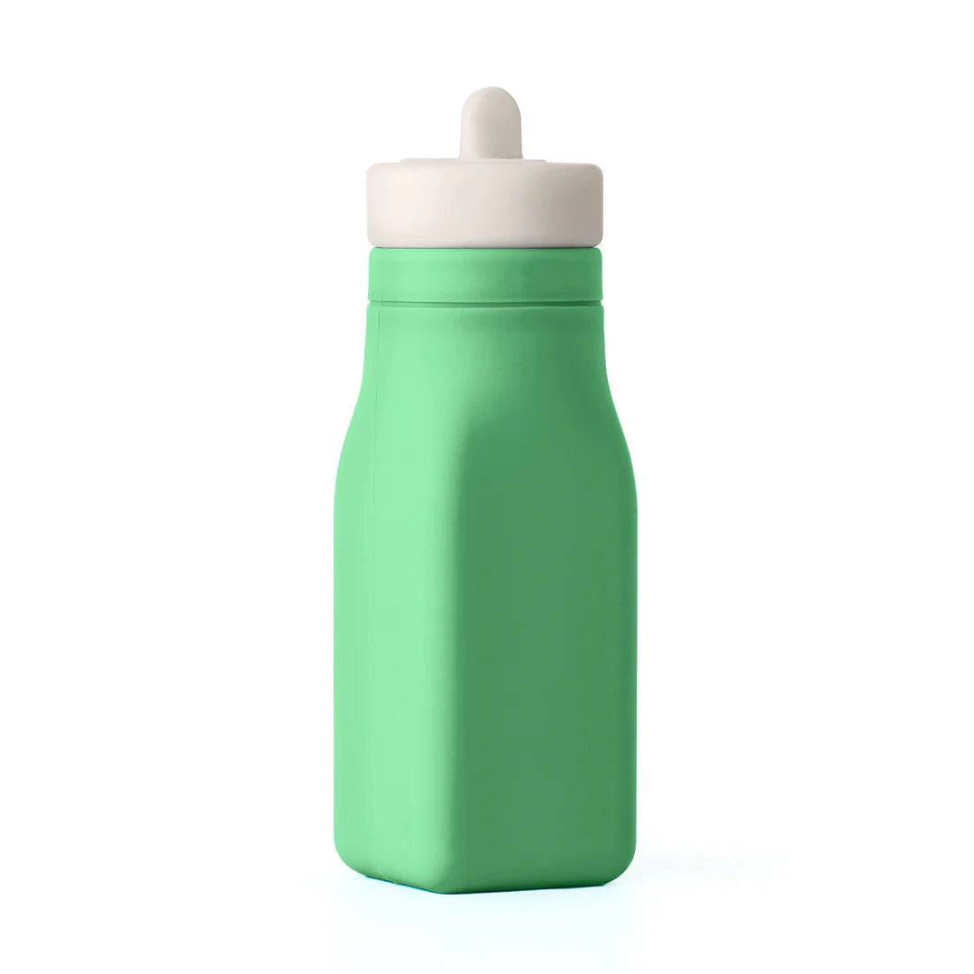 OmieBottle 260ml - silikonová láhev do OmieBoxu s brčkem - zelená