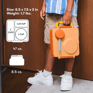 OmieBox hot & cold - Lunchbox s vyjímatelnou termonádobou Poppy Orange