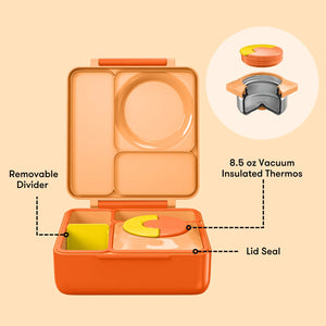 OmieBox hot & cold - Lunchbox s vyjímatelnou termonádobou Poppy Orange