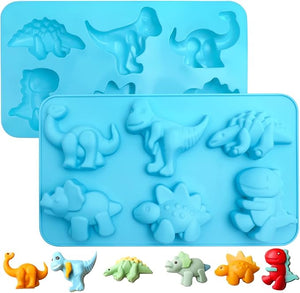 Silikonová forma na pečení dinosaurů – modrá