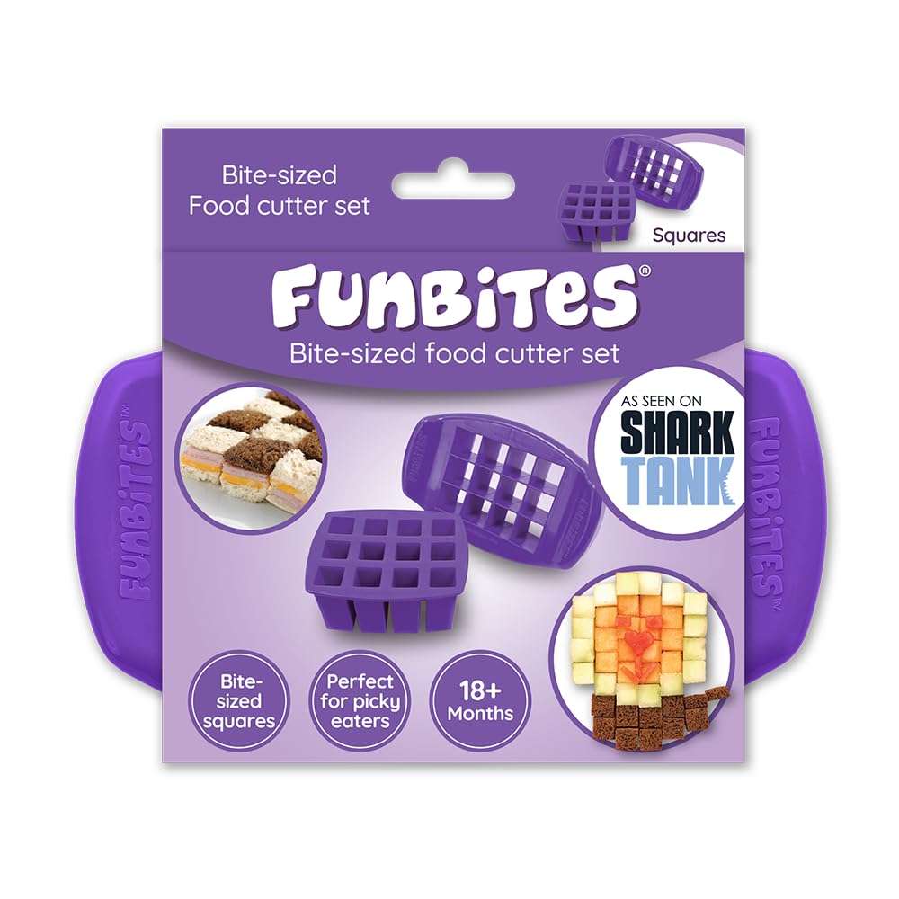 Sendvičové vykrajovátko FUNBITES - čtverce fialové