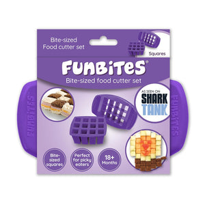 Sendvičové vykrajovátko FUNBITES - čtverce fialové