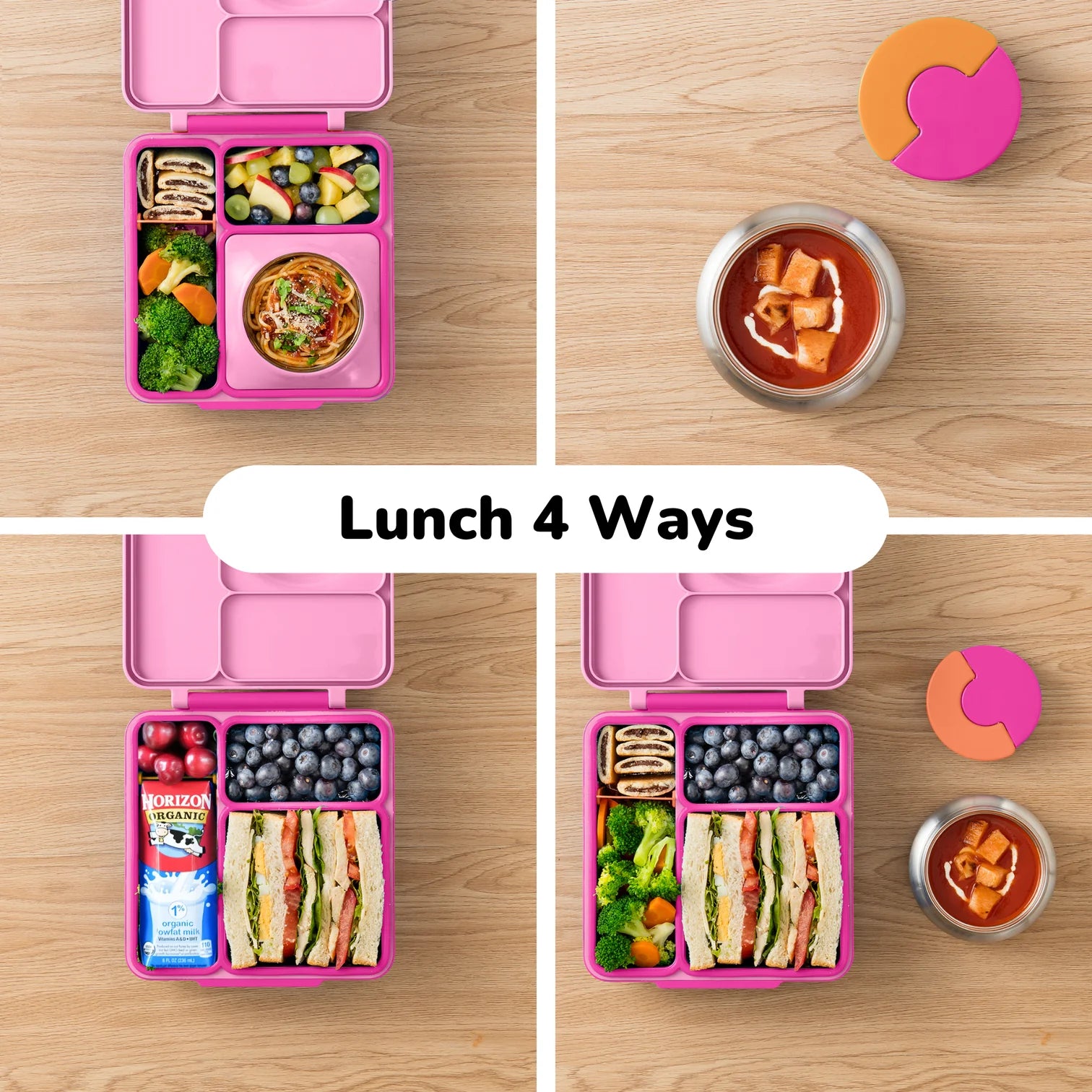 OmieBox hot & cold - Lunchbox s vyjímatelnou termonádobou Pixie Pink