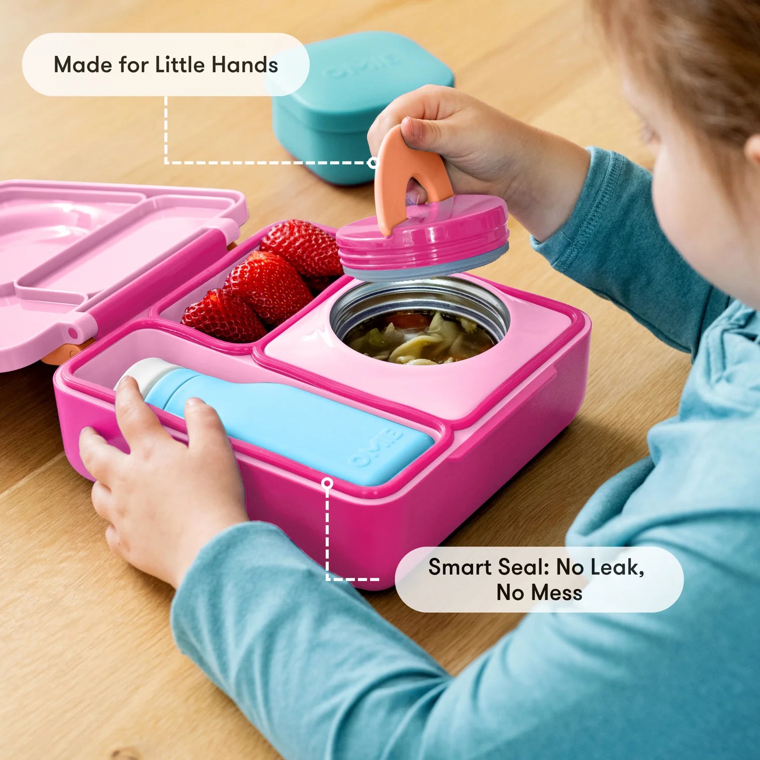 OmieBox hot & cold - Lunchbox s vyjímatelnou termonádobou Pixie Pink