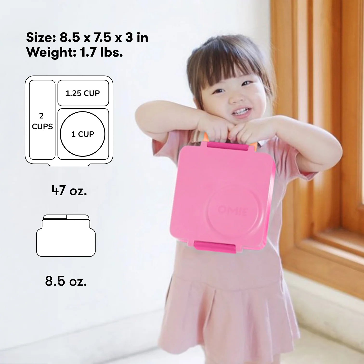 OmieBox hot & cold - Lunchbox s vyjímatelnou termonádobou Pixie Pink