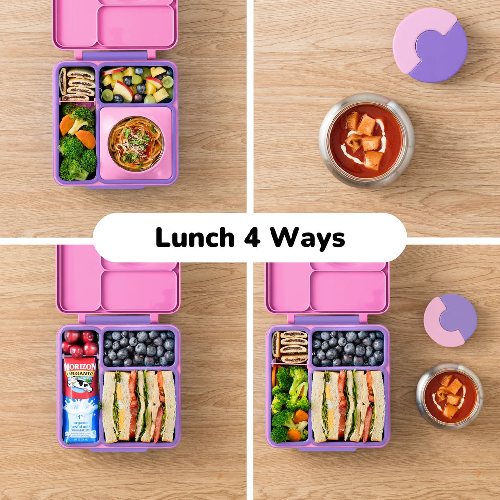 OmieBox hot & cold - Lunchbox s vyjímatelnou termonádobou Unicorn Pink