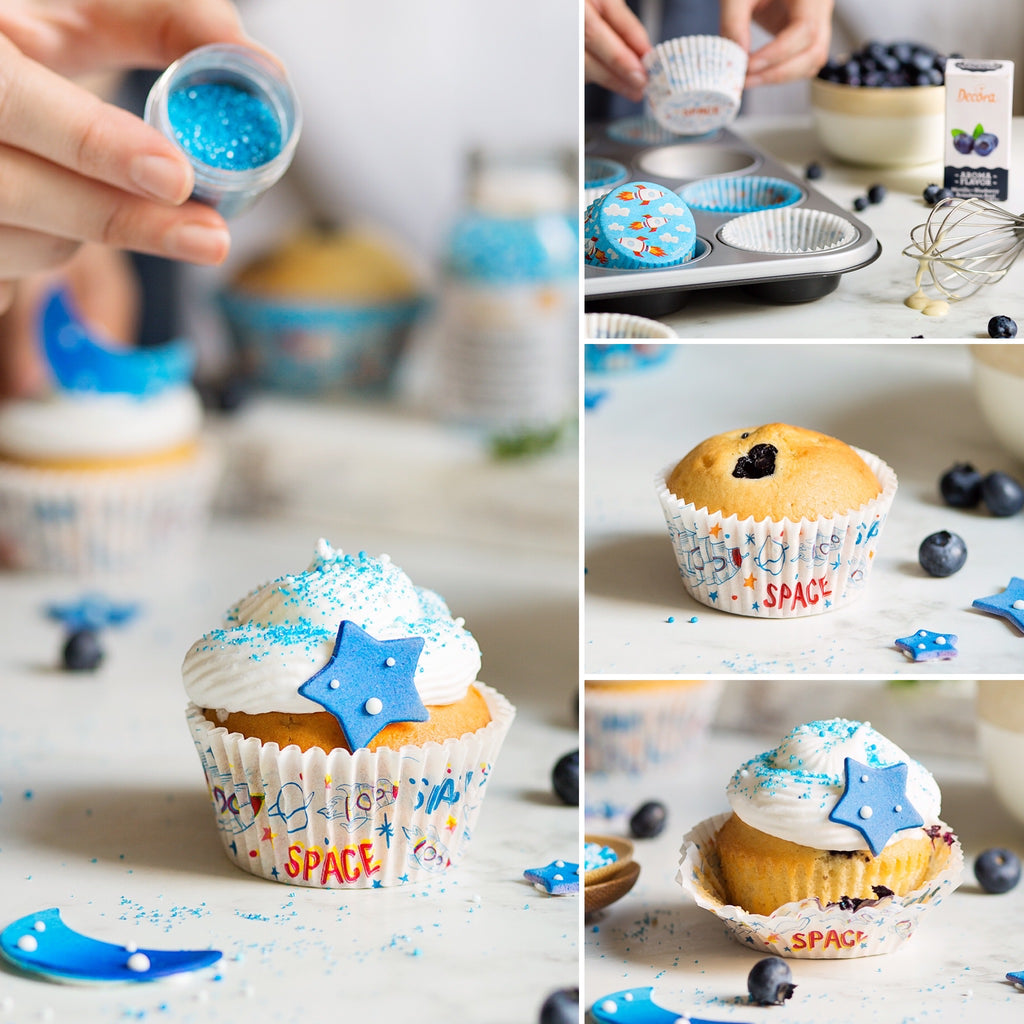 Papírové košíčky na muffiny - Vesmír