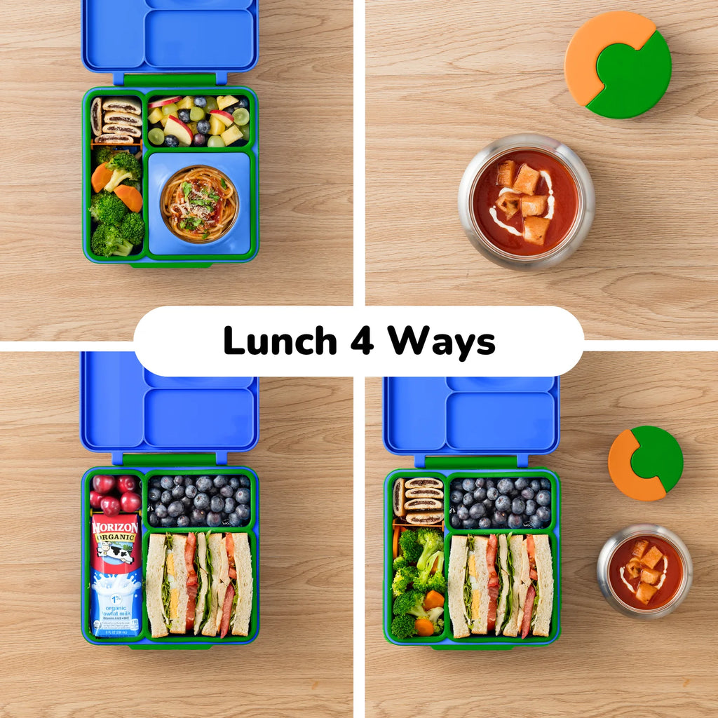 OmieBox hot & cold - Lunchbox s vyjímatelnou termonádobou Monster Blue