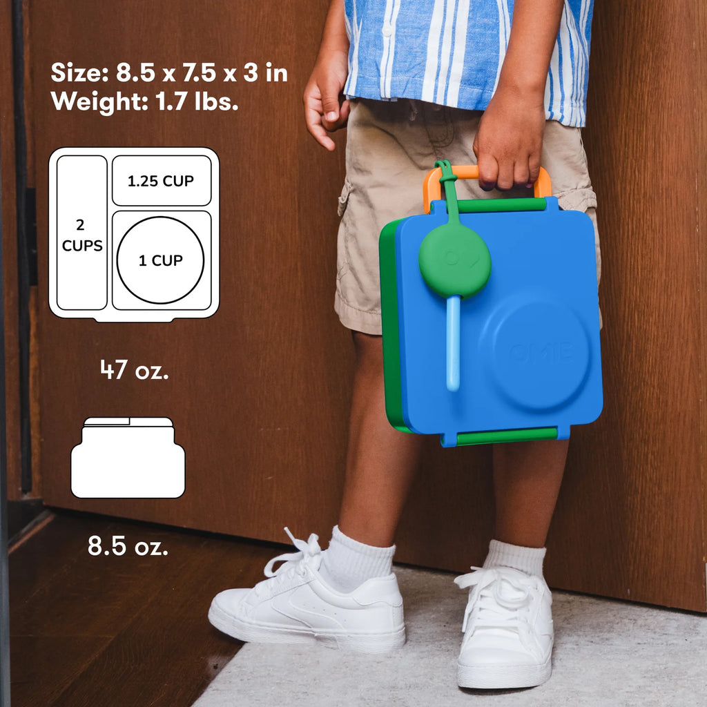OmieBox hot & cold - Lunchbox s vyjímatelnou termonádobou Monster Blue