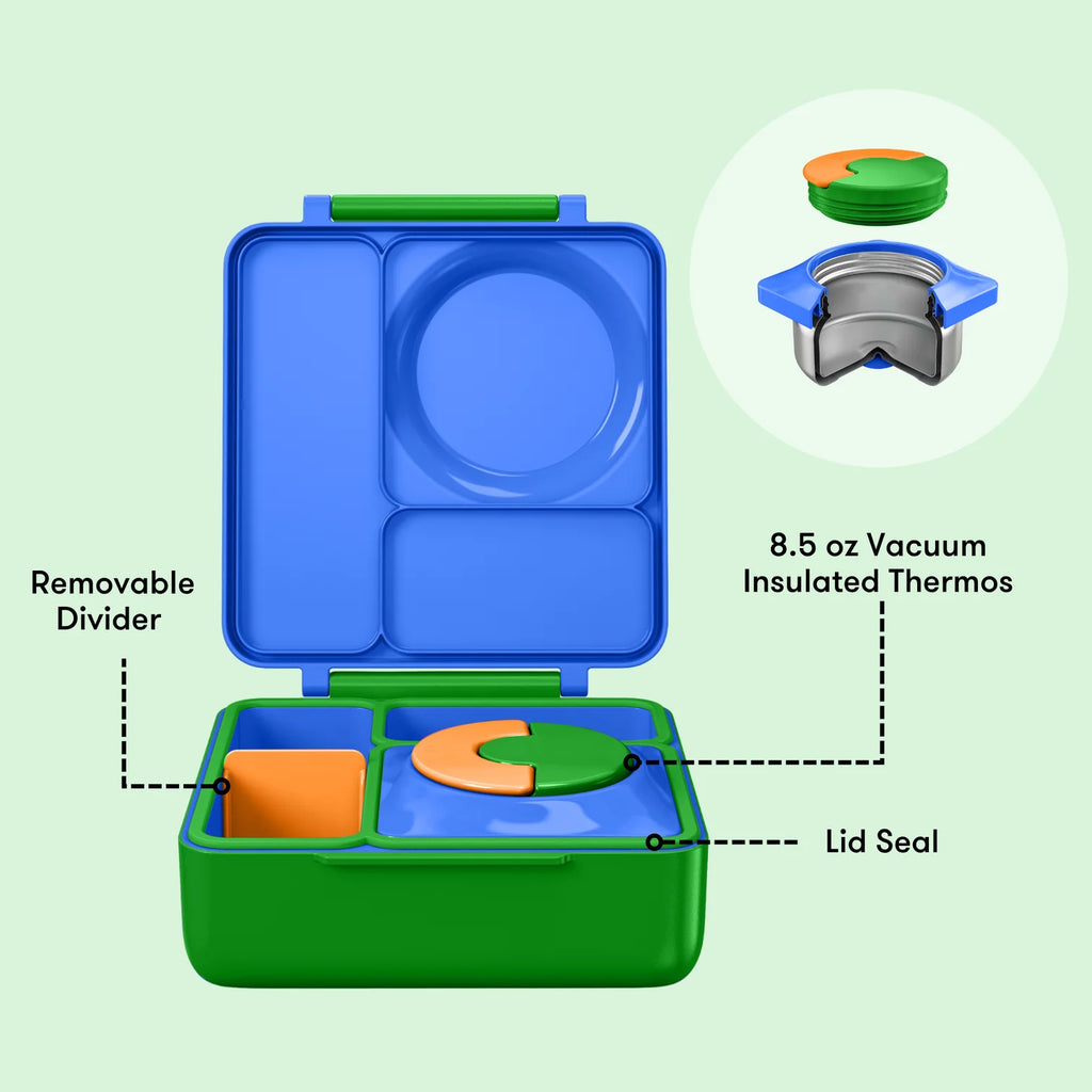 OmieBox hot & cold - Lunchbox s vyjímatelnou termonádobou Monster Blue