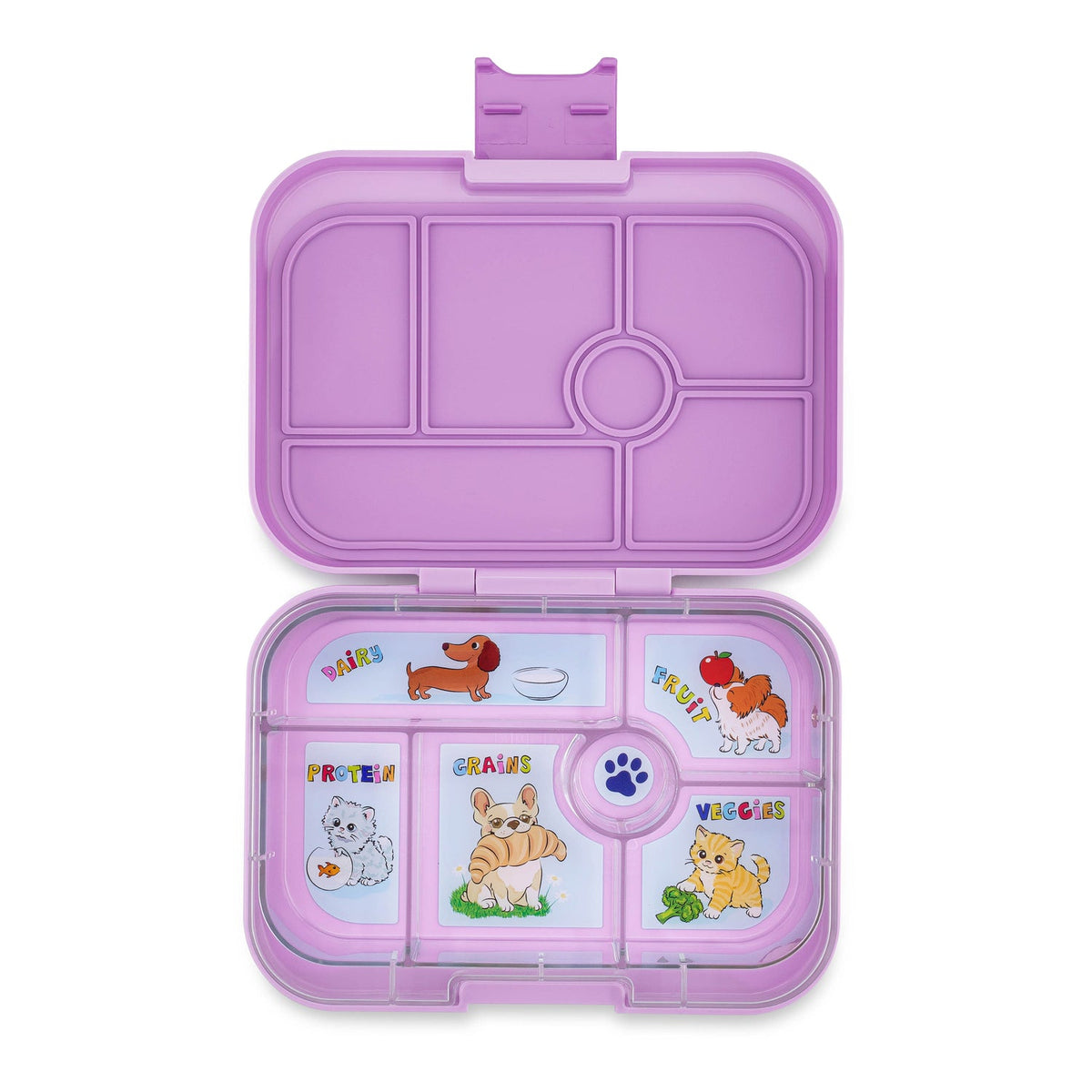 Yumbox Original 6 oddělení fialová (pejsci a kočičky)