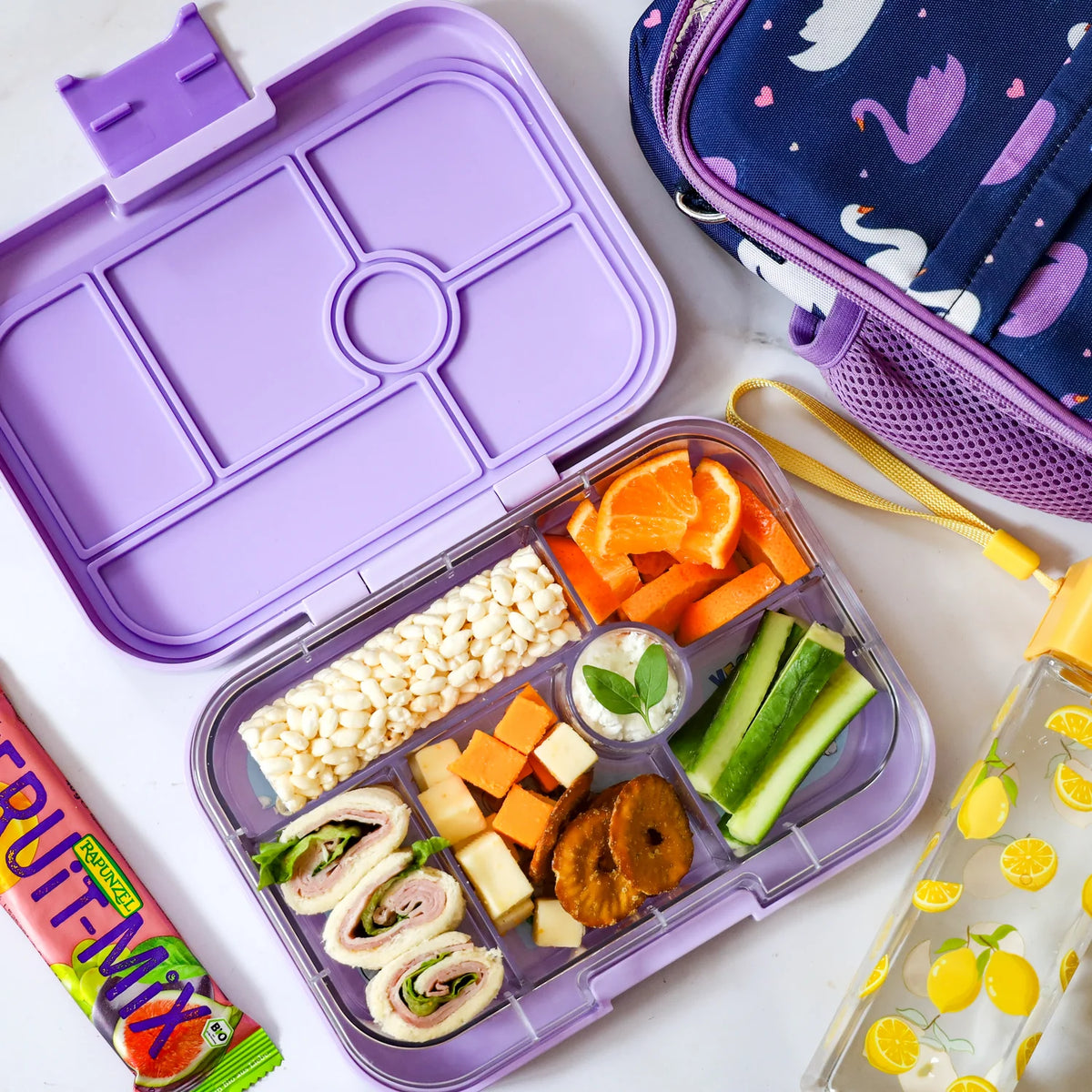Yumbox Original 6 oddělení fialová (pejsci a kočičky)