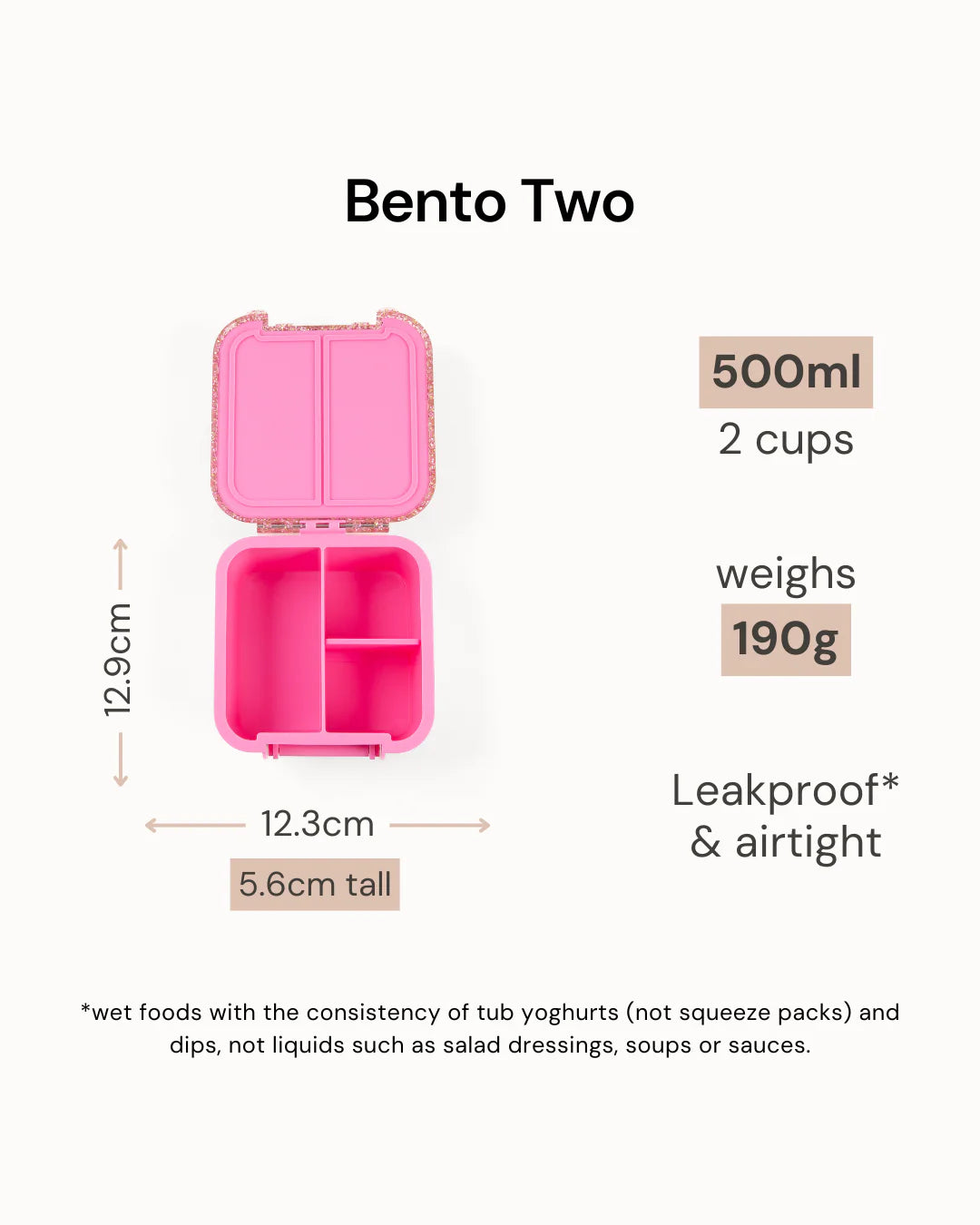 Mini Bento 2 -  růžová s třpytkami