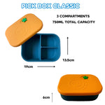 Načíst obrázek do prohlížeče Galerie, Silikonový Pick Box CLASSIC - 3 oddělení - žluto modrý
