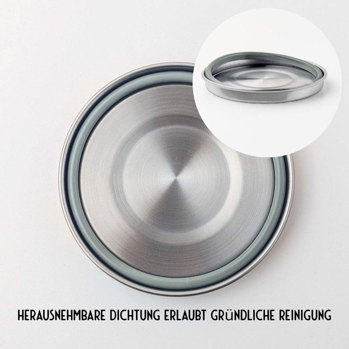 Nepropustná nerezová dóza Lekkabox Clipsy 400ml - stříbrná