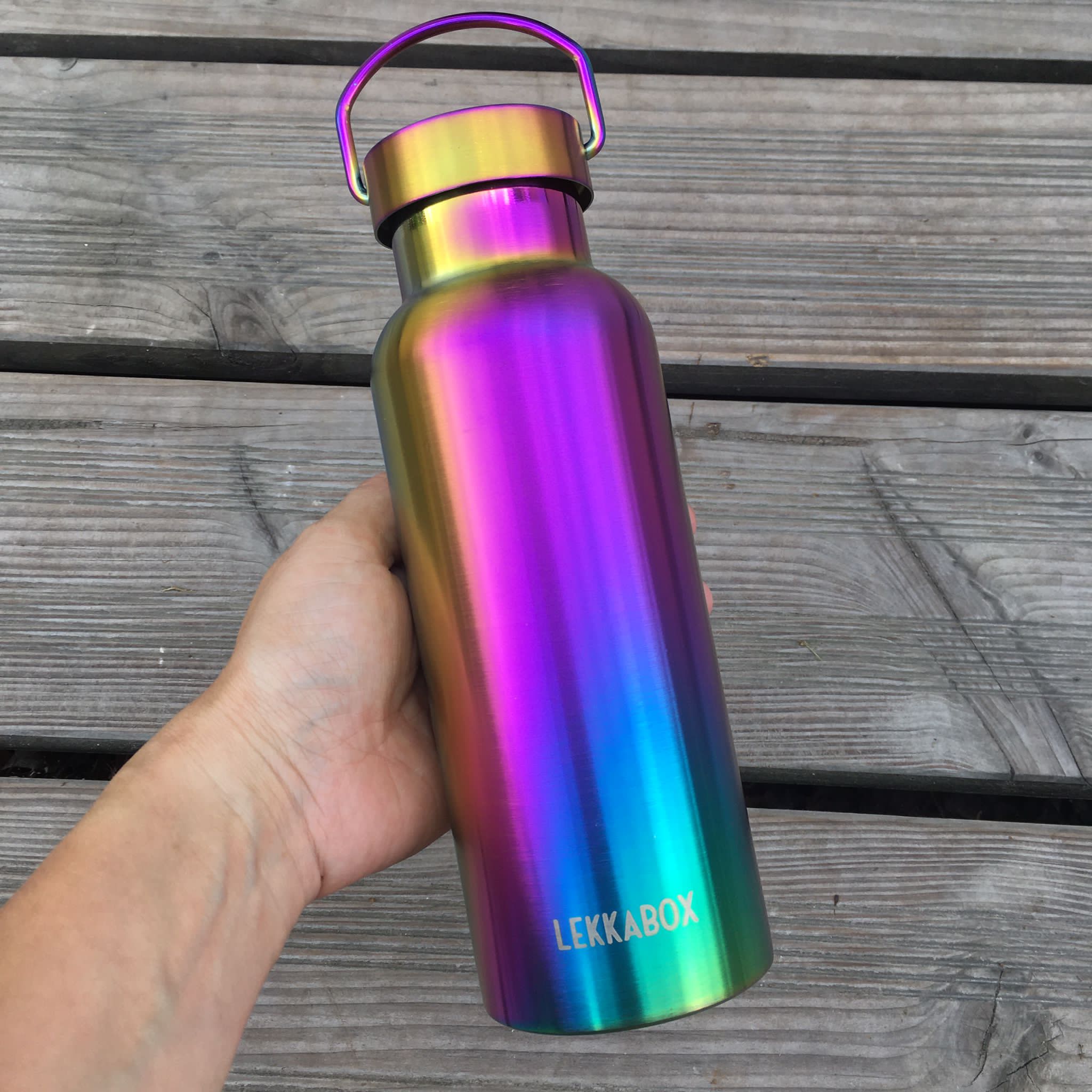 Lekkabox ISO 600ml - termoizolační láhev duhová