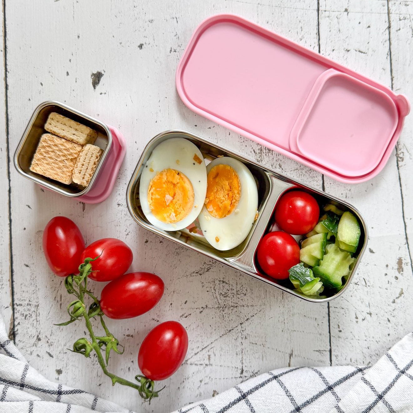 Nerezová sada Dip&Snack - růžová