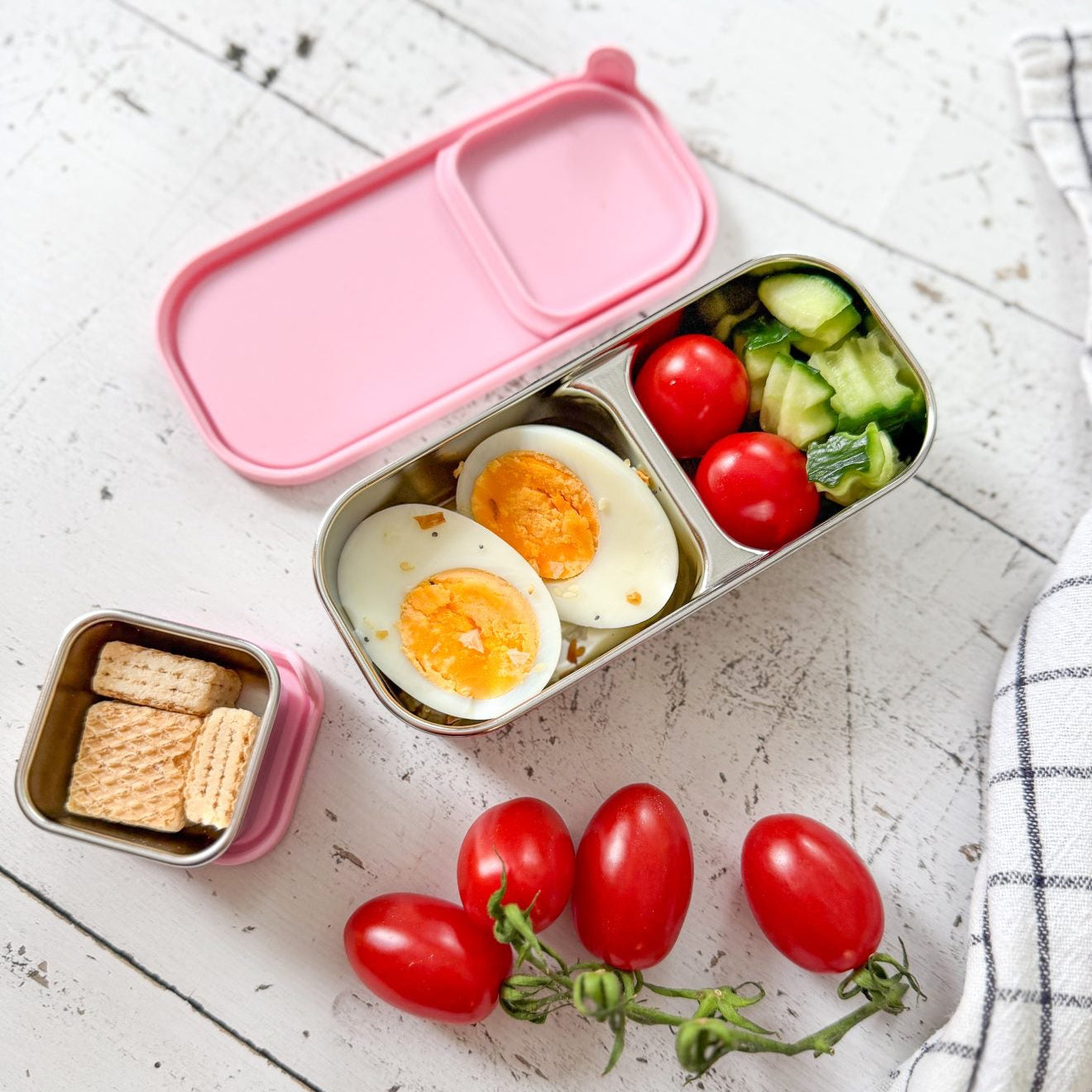 Nerezová sada Dip&Snack - růžová