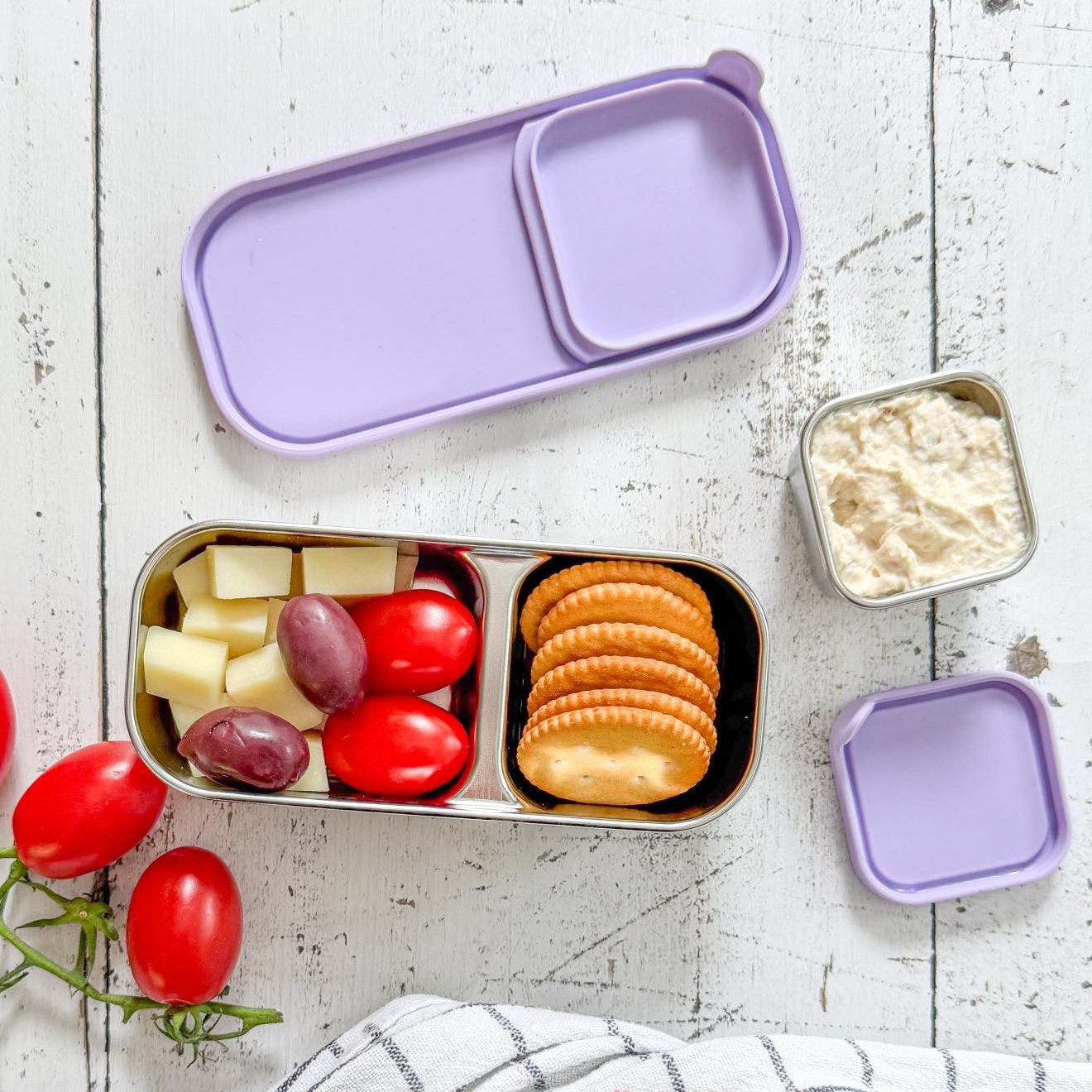 Nerezová sada Dip&Snack - fialová