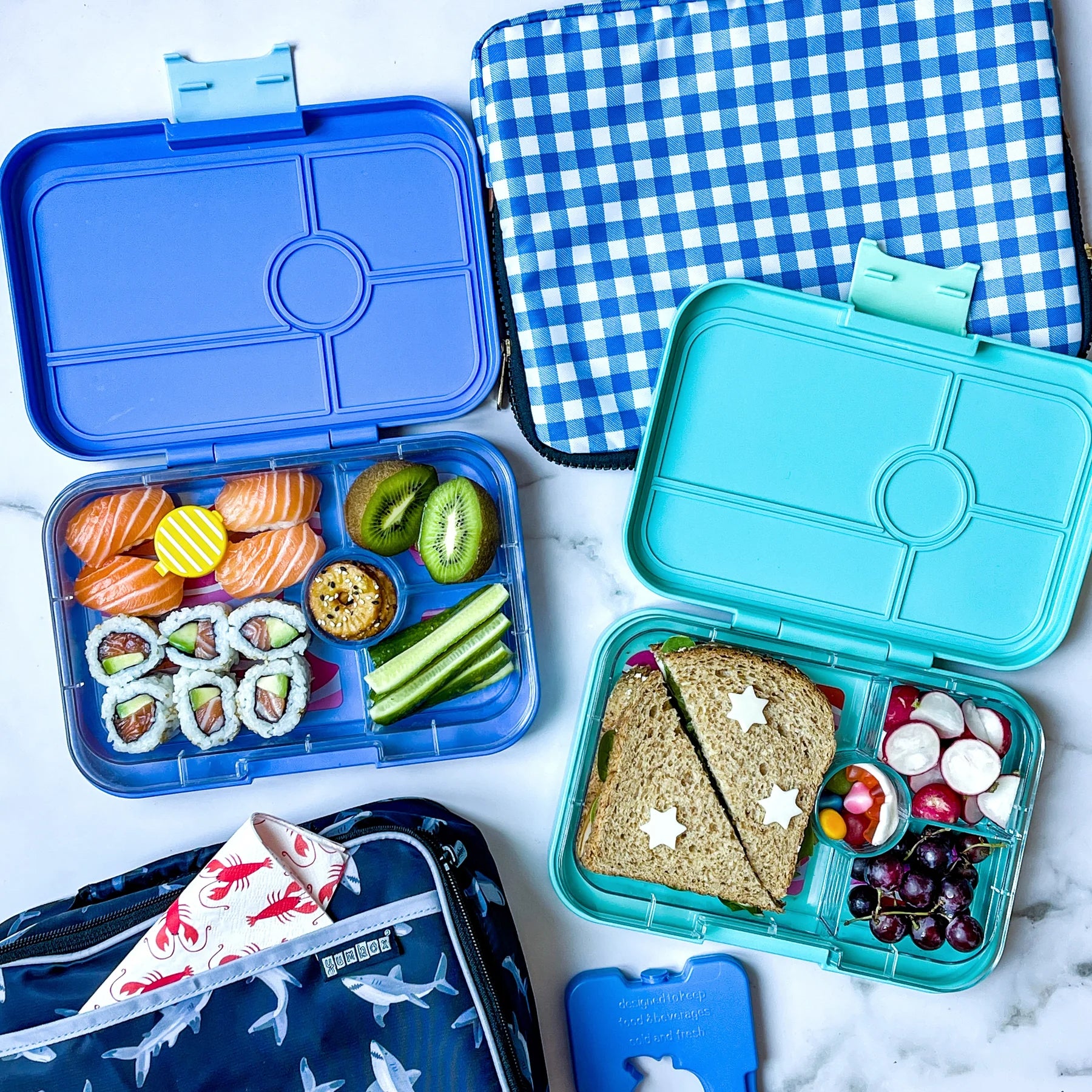 Yumbox XL Tapas 4 oddělení modrý Antibes