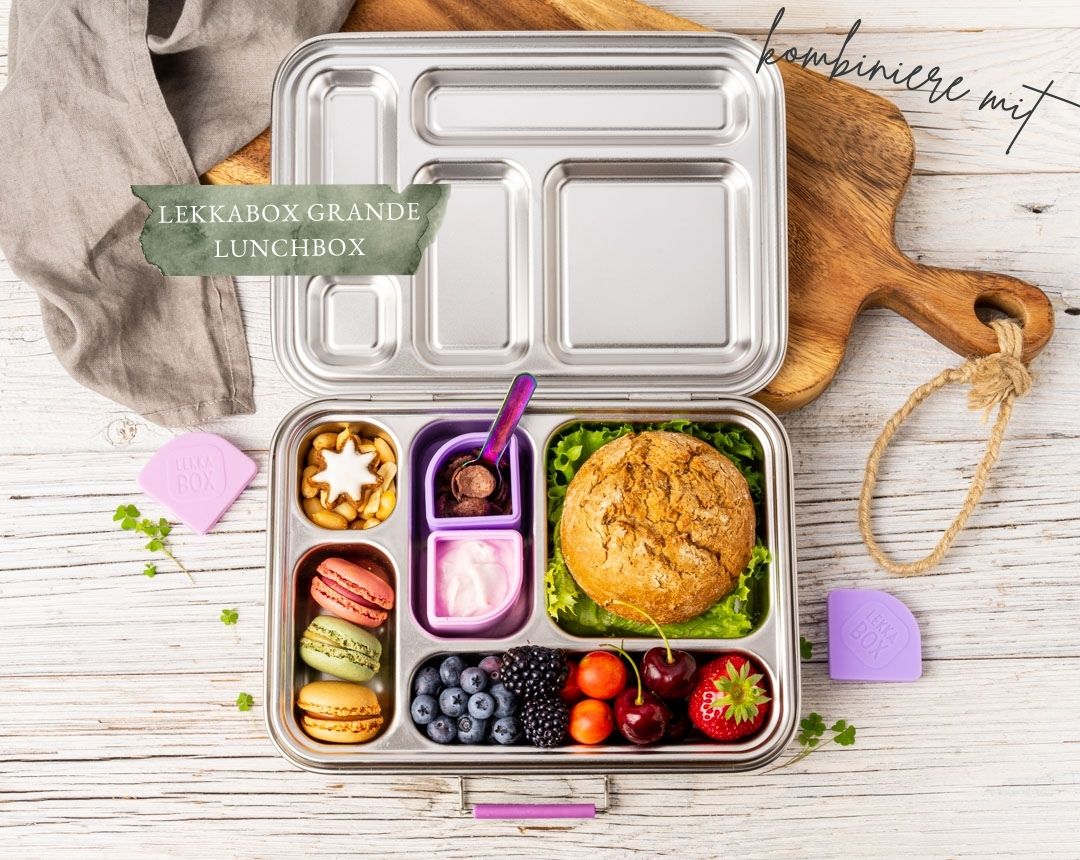 Lekkabox GRANDE nerezový box se 5 odděleními - les