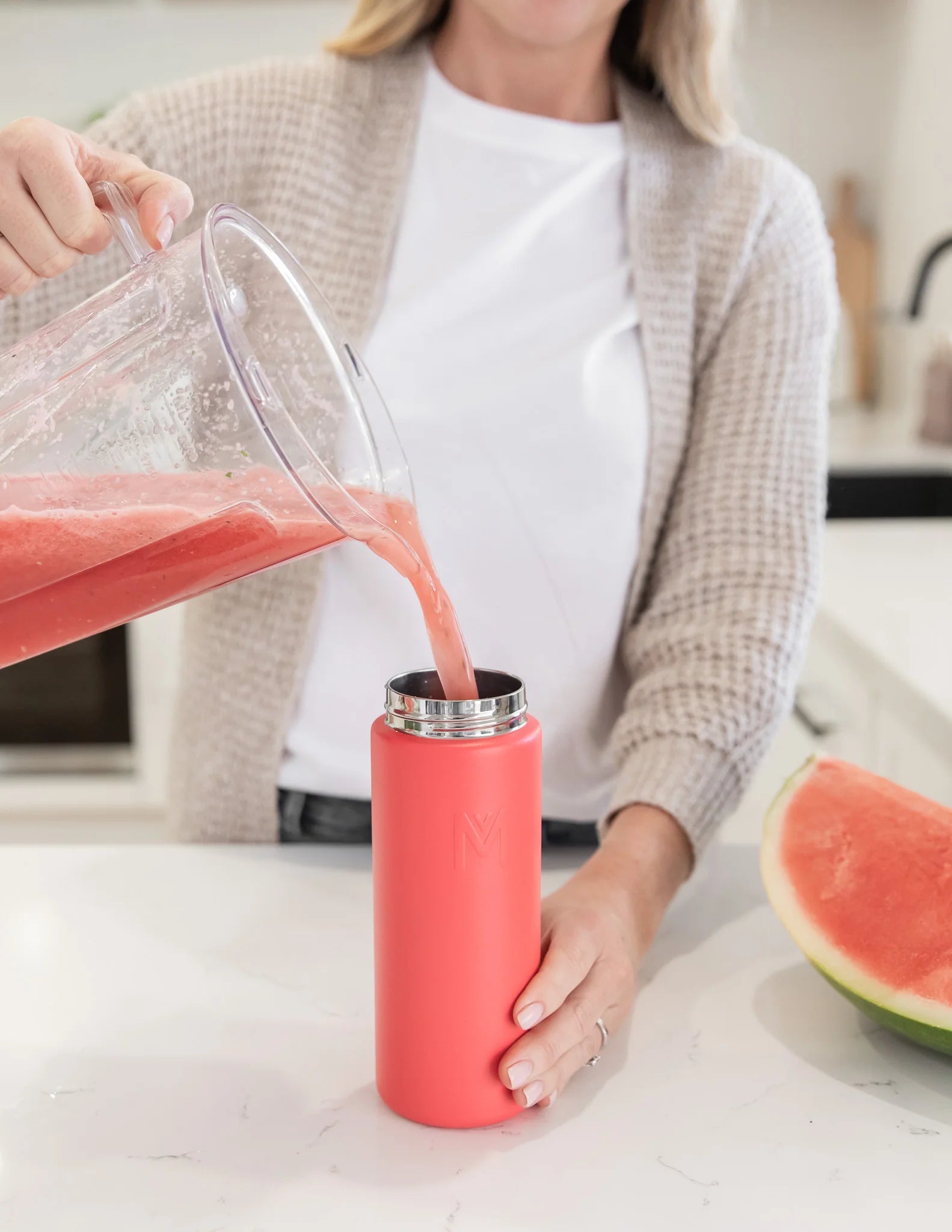 Montii Fusion 475ml - termoizolační láhev Meloun s cucacím víčkem