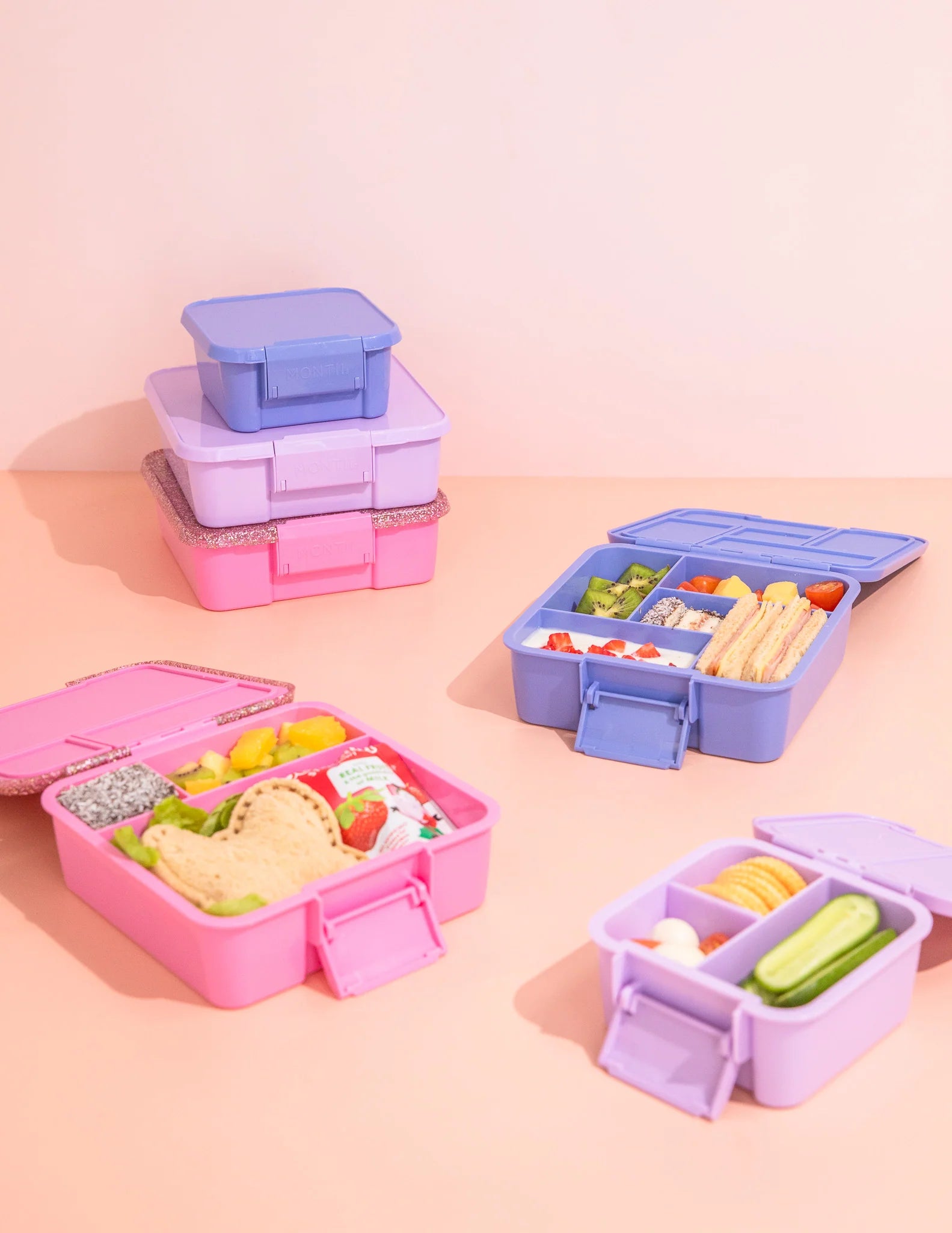 Bento 3 - MontiiCo - Růžová s třpytkami