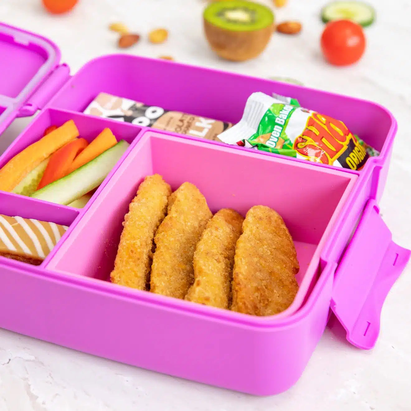 MontiiCo FEAST čtvercový silikonový tác Růžová