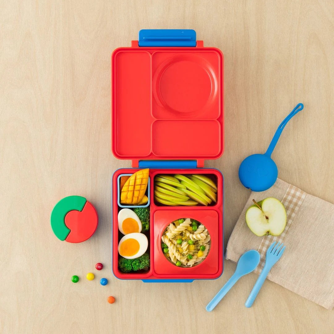 OmieBox hot & cold - Lunchbox s vyjímatelnou termonádobou Červená