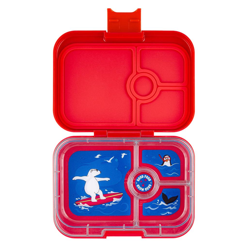 Yumbox Panino 4 oddělení červená (polární medvěd)