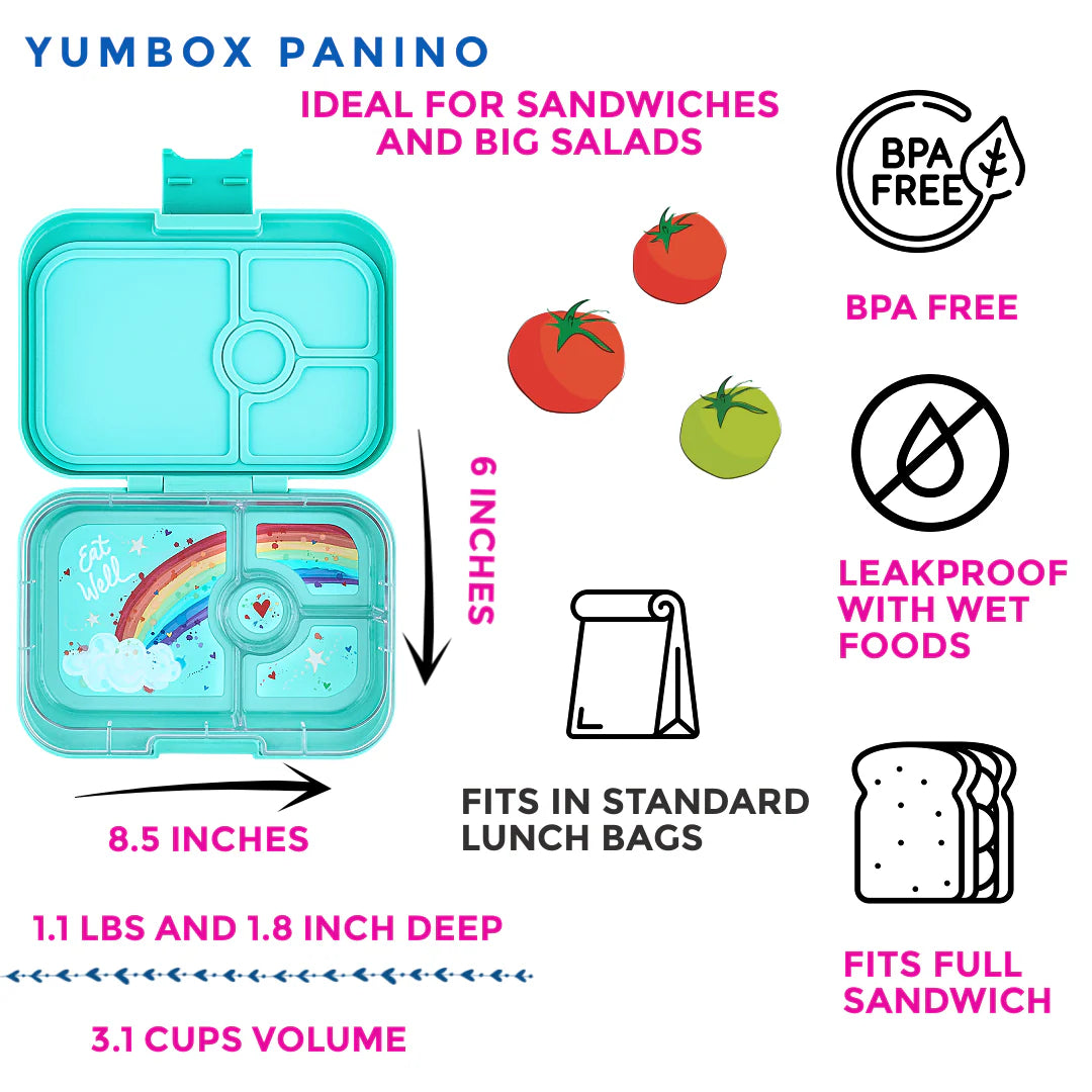Yumbox Panino 4 oddělení tropická voda - Duha
