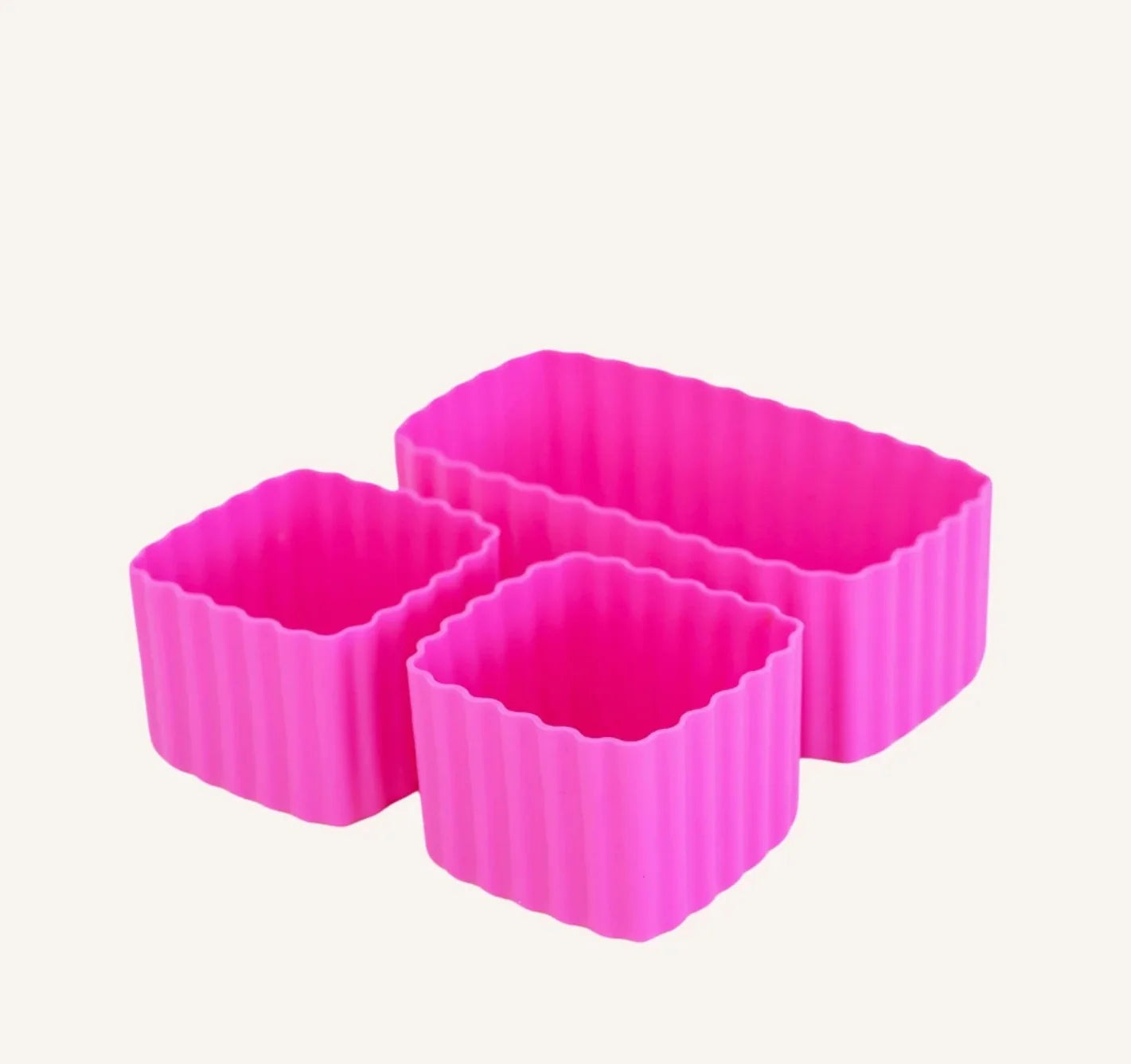 Sada 2+1 silikonových formiček Little Lunch Box Co - Pink