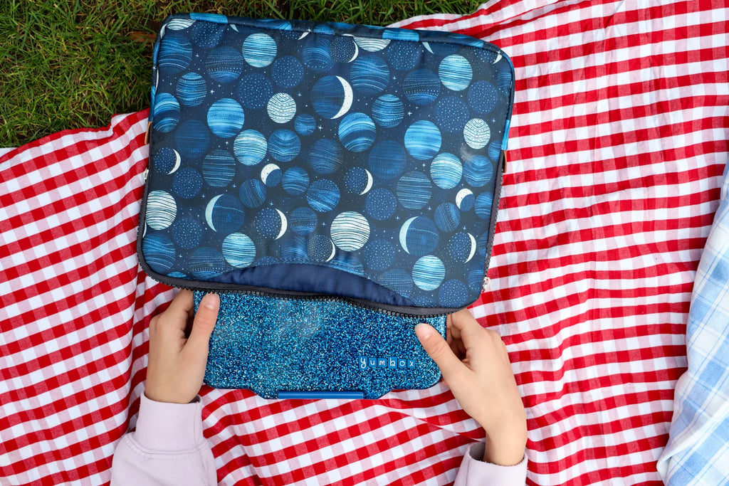 Yumbox Prêt nerez 4 oddělení - modrý soumrak s třpytkami