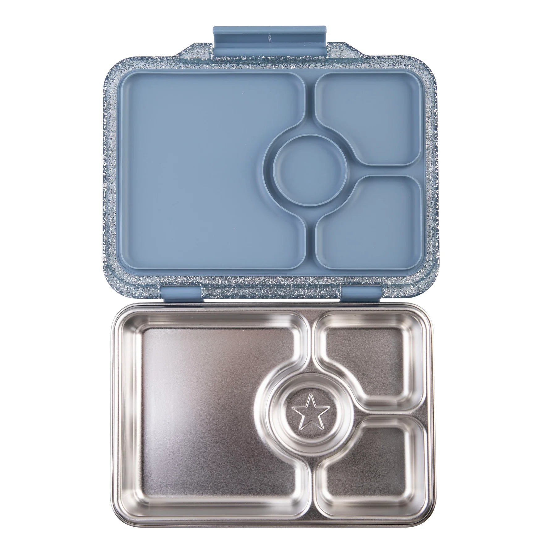 Yumbox Prêt nerez 4 oddělení - pařížská modrá s třpytkami