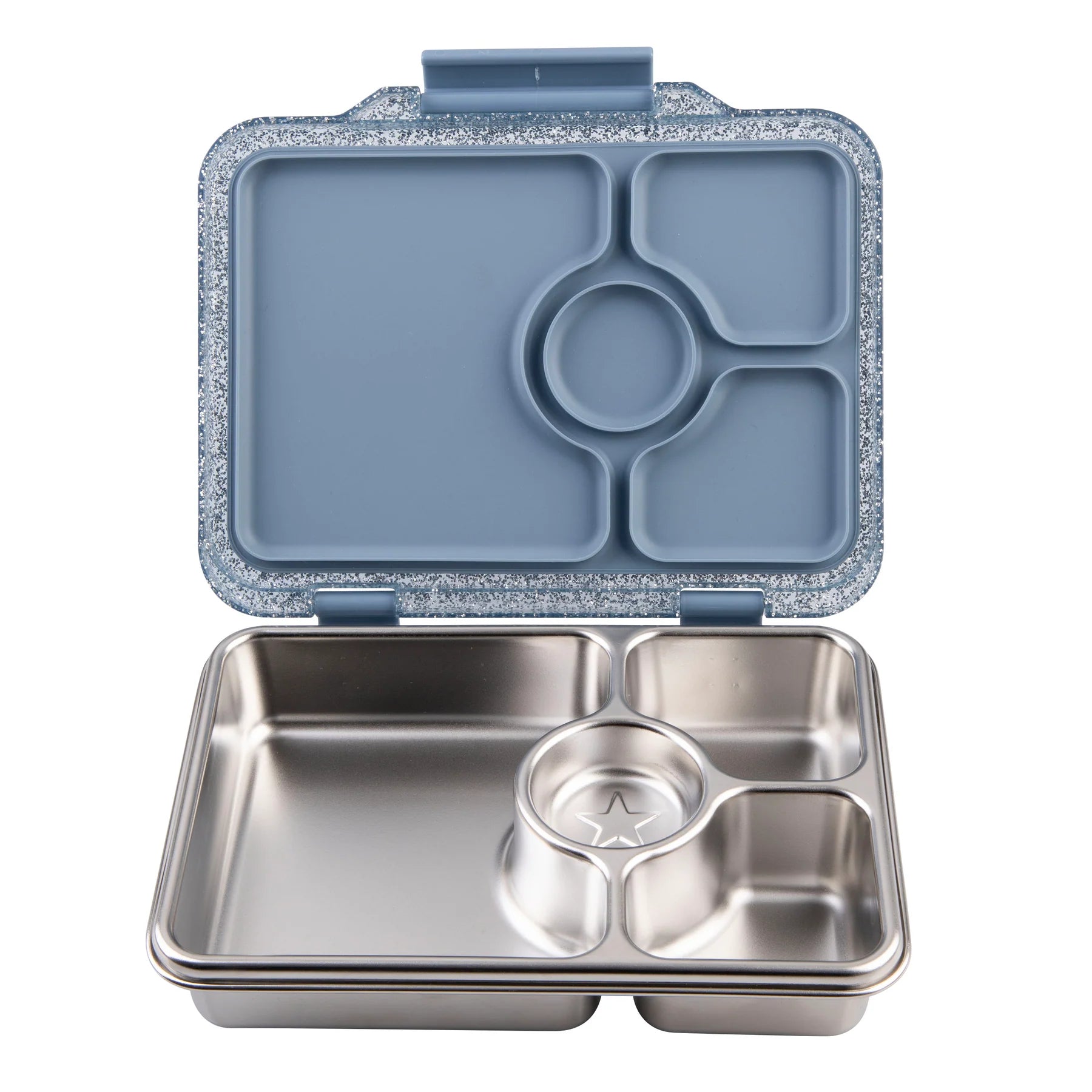 Yumbox Prêt nerez 4 oddělení - pařížská modrá s třpytkami