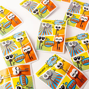 Set 4 krátkých nerezových napichovátek Lekkabox - Oči