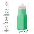 OmieBottle 260ml - silikonová láhev do OmieBoxu s brčkem - zelená