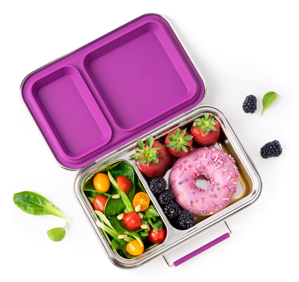 Lekkabox DUO nerezový box se 2 odděleními - lesní ovoce