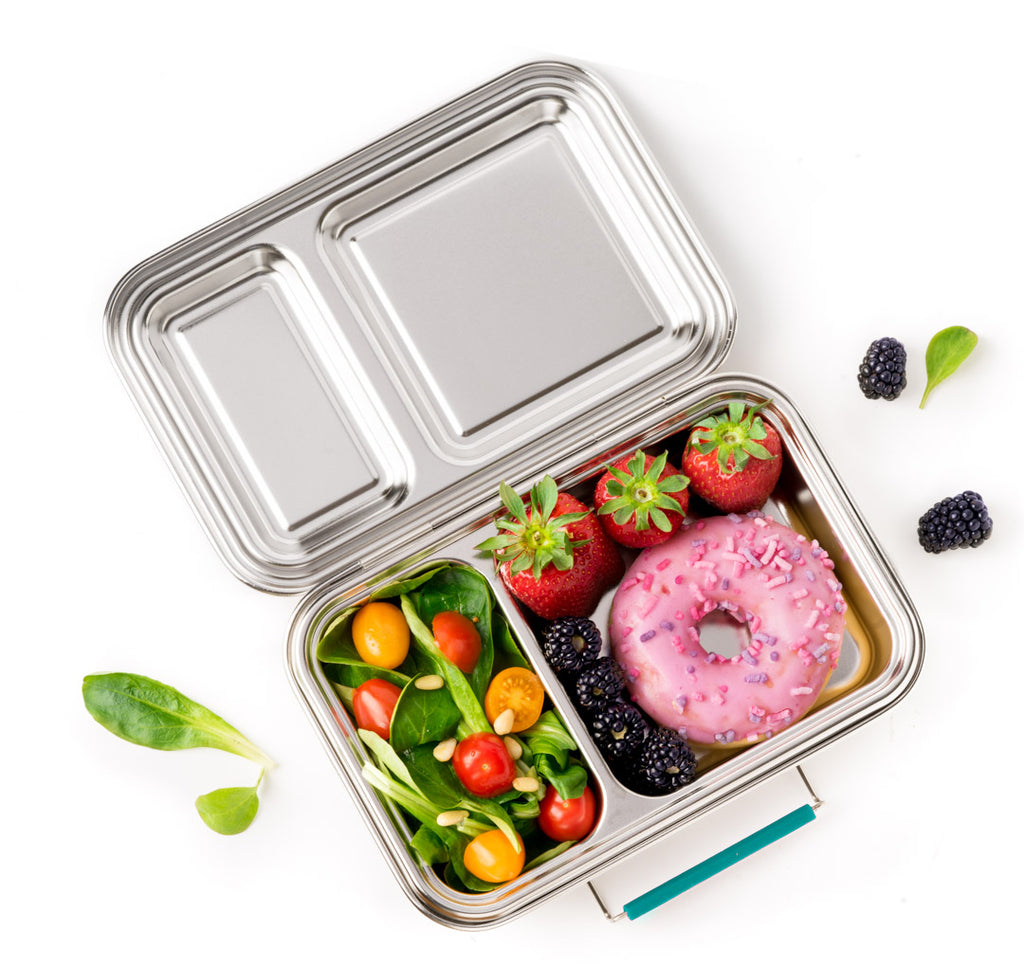 Lekkabox DUO nerezový box se 2 odděleními - petrolejová